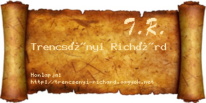 Trencsényi Richárd névjegykártya