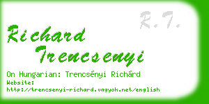 richard trencsenyi business card