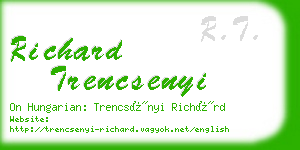 richard trencsenyi business card